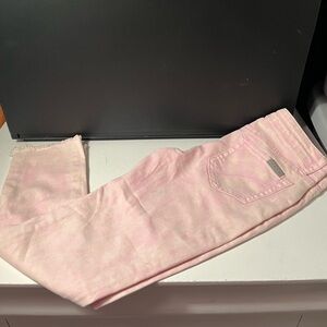 Joe’s Jean’s Girl’s Size 8 Skinny, mid rise, pink and white marbled